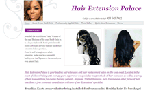 Desktop Screenshot of hairextensionpalace.com