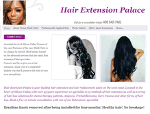 Tablet Screenshot of hairextensionpalace.com